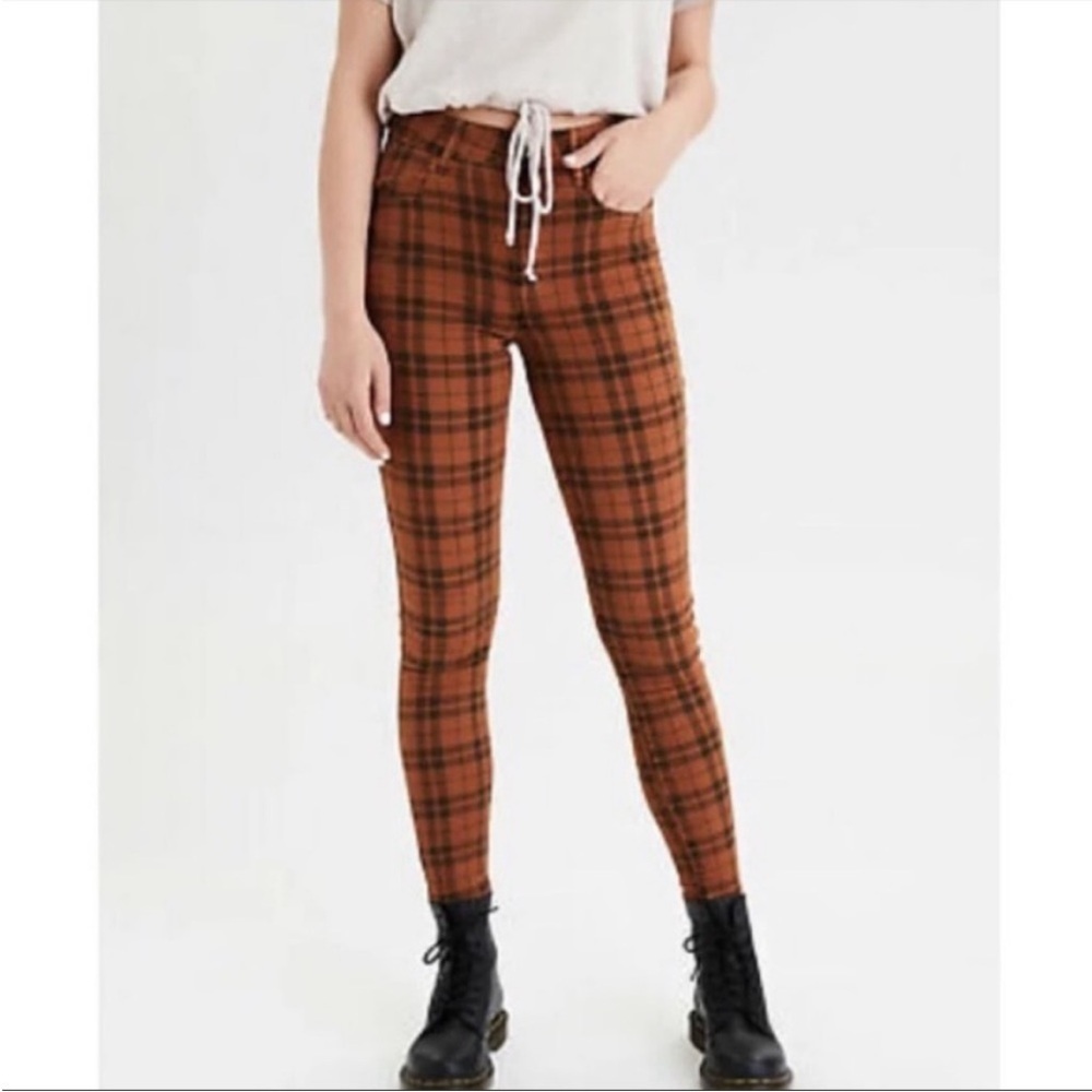 NWT | American Eagle plaid high-rise jegging